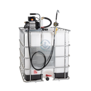 Clear 1000L IBC Tank with 12V Pump