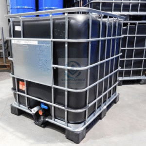Food Grade 1000L Black IBC Tank on Wooden Pallet